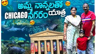 Navigating Chicago with Family  Telugu Vlogs USA  Chicago Series Vlog 1  Yours Kranthi Vlogs [upl. by Baudin456]