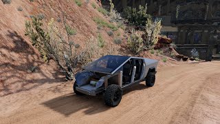 Tesla CYBERTRUCK Off Road Vs Tesla Model Y Off Road Rebuilding Tesla CYBERTRUCK BeamNGDrive [upl. by Ahsiryt]