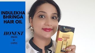 INDULEKHA Bhringa Hair Oil Review in Hindi  Use amp Benefits  Monica Sumant [upl. by Ayt]