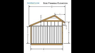 12x16 Saltbox Storage Shed DIY Plans Blueprints [upl. by Ramled]