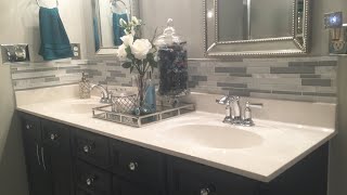 Master Bathroom Decorating Ideas amp Tour on a BudgetHome Decorating Series [upl. by Zul]