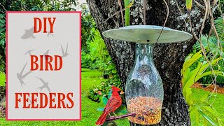 DIY Bird FeedersUpcycled Garden ProjectsEasy [upl. by Charlton919]