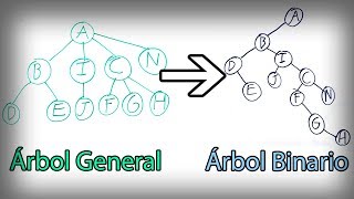 Convertir Árbol General a Binario  Estructuras de Datos [upl. by Halimaj772]