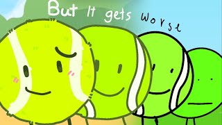 Tennis Ball animation but it progressively gets worse BFDI [upl. by Catherina]