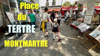 Place du Tertre Artists’ Square in the Heart of Montmartre 🎨👨‍🎨👩🏼‍🎨 [upl. by Mima677]