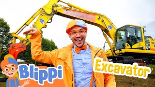 Blippi Visits an Excavator Theme Park Construction Vehicle Videos for Kids [upl. by Ag600]