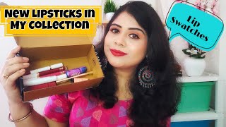 Swatching Top 10 New Lipsticks In My Collection  Affordable  Highly PigmentedGorgeous Shades 🥰 [upl. by Airitac]