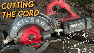 Skilsaw Cordless Worm Drive Saw  Initial Review [upl. by Harhay]