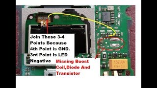 Nokia C200C101 Display Light Solution Without IC TransistorBoost Coil And DiodePART 2 [upl. by Lolanthe]