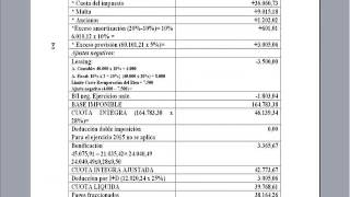 Lec009 Práctica Liquidación Impuesto de Sociedades umh1896 201516 [upl. by Yared]