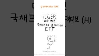 장기채에 투자하는 TIGER TIGER 미국30년국채프리미엄액티브H [upl. by Kristi969]