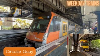 Circular Quay Weekday Trains [upl. by Alesig]