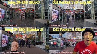 DJI Osmo Pocket 3 vs Sony ZVE10 DJI Gimbal l Day Comparison Round 2 [upl. by Bogusz]