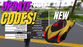 NEW UPDATE CAR 2024 CODES Southwest Florida Beta ROBLOX 2024 [upl. by Anabella]