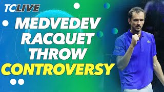 Should Medvedev have been defaulted for a racquet toss at Laver Cup  TC Live [upl. by Jaunita259]