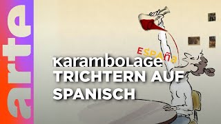 Der Porrón Weinvergnügen mal anders  Karambolage España  ARTE [upl. by Whalen]