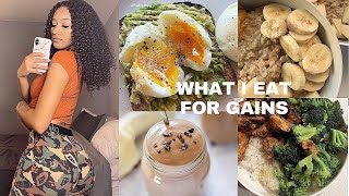 What I eat in a Day to gain weight Ep 4  Booty Gains  Meals for weight gain [upl. by Ebocaj]