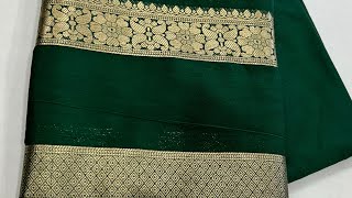 Semi Mysore crepe silk sarees with space border vaishnavicollections mysorecrepesilksaree [upl. by Haslam912]