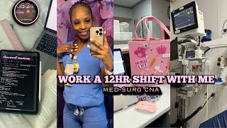 WORKING 12 HOUR NIGHT SHIFT day in my life MEDSURG PATIENT CARE TECH  CNA 🩺👩🏽‍⚕️ nursingstudent [upl. by Elatnahc]