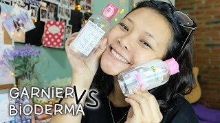 Garnier Micellar Cleansing Water VS Bioderma Sensibio BAHASA  Ririeprams [upl. by Towers]