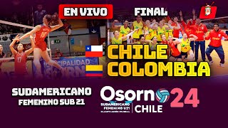 🔴CHILE VS COLOMBIA EN VIVO  TERCER LUGAR SUDAMERICANO DE VOLEY FEMENINO SUB 21  29 SEPTIE [upl. by Chick749]