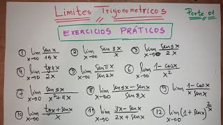 LIMITES TRIGONOMÉTRICOS Parte 01 [upl. by Herzel]