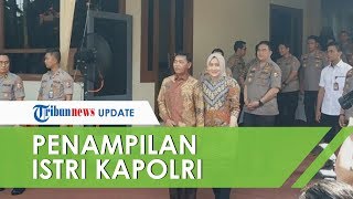 Penampilan Istri Idham Azis Fitri Handari saat Dampingi sang Suami di Acara Pelantikan Kapolri [upl. by Aidnyl]