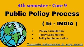 Public Policy Process in India  Public Policy Process [upl. by Niwled772]