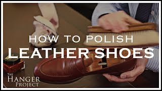 How to Polish Shoes  Leather Shoe Shine Tutorial [upl. by Yznel773]