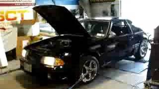 93 Mustang 50 Kenne Bell Dyno Pull [upl. by Aonehc231]