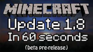 Minecraft Beta 18 in 60 Seconds Endermen New Biomes XP Points PreRelease [upl. by Nonnaihr]