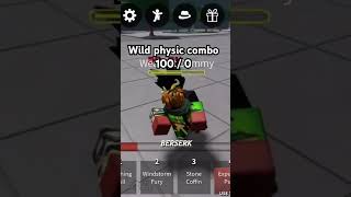 Wild physic combo  tsb  the strongest battle ground roblox ☠️☠️ [upl. by Aerbma]