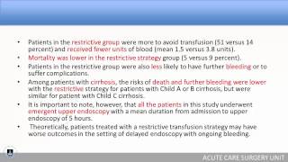 B04 The management of upper gastrointestinal hemorrhage [upl. by Brigit]