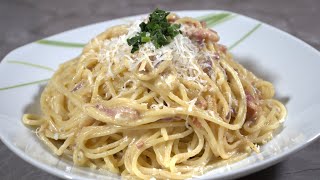 Spaghetti Carbonara  Schnell amp Einfach super cremig amp super lecker [upl. by Karlotte]