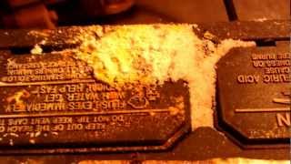 How to Clean  Battery Terminals An Acid Corroded Car Battery [upl. by Hako167]