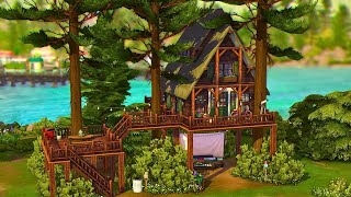 lakeside treehouse 🪵🌿  the sims 4 speed build [upl. by Tifanie812]