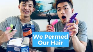 How to cut and perm men hair at home  Easy Cut and Perm Design [upl. by Cj316]