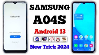 Samsung Galaxy A04S Frp Bypass Android 1213 Without PC  Samsung SMA047F  Google Account Unlock [upl. by Dianne685]