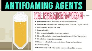 Antifoam Agents in fermentation 😎 [upl. by Prisca]