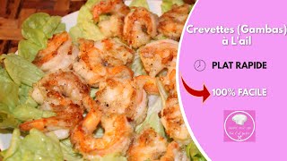 Recette Crevettes Gambas A LAil Facile Et Rapide [upl. by Demahom]