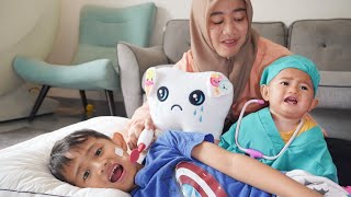 DRAMA BAYI AZAM JADI DOKTER 👶 ALI SAKIT GIGI  Ali vlog [upl. by Lyndon639]