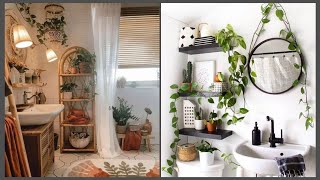 Trendy bathroom plants decor ideas  bathroom decoration with plants [upl. by Anegue865]