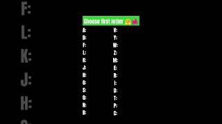 Choose the first letter of your name 🤗choose one alphabet trending cute ytshorts shortvideo [upl. by Anwad]