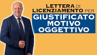 Lettera di Licenziamento per Giustificato Motivo Oggettivo [upl. by Pears184]