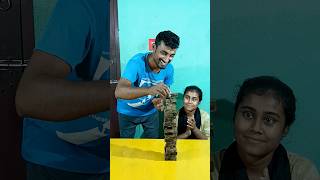 Most intelligent Jenga puzzle family game  Jenga game in family shorts jengagame [upl. by Oirevas]