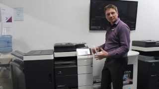 How to print on Thick Paper Konica Minolta bizhub [upl. by Hazeghi267]