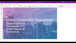 Code of Corporate Governance 2019  Lecture no 19 [upl. by Aneral]