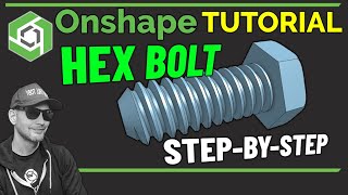 Hex Bolt Design CAD Tutorial [upl. by Matthiew]