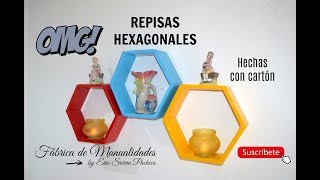 DIY Repisas Hexagonales Hechas con cartón [upl. by Ace]