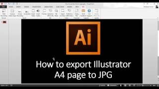 How to export Illustrator A4 page to JPEG [upl. by Ver989]